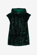 Kleid mit Strass und Kapuze