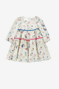 Rüschenkleid mit Schmucksteinen