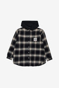 Karierte Hemdjacke mit Kapuze