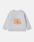Baby Sweatshirt Grey with Animal Print