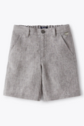 Bermudashorts aus grauem Leinen
