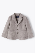 Blazer aus grauem Leinen