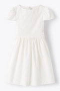 Kleid aus Baumwollsatin mit Schleife