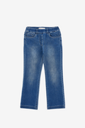 Ausgefranste Jeans mit Strasssteinen