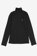 Langärmeliger Rollkragenpullover mit Logo-Verzierung