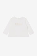 Baby Long-Sleeve Shirt with Chloe Logo