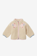 Embroidered fleece with dove