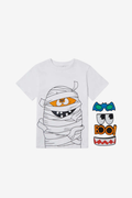 Kids Longsleeve blue Monster Comic Print