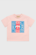 Baby cotton jersey T-shirt with Gucci print
