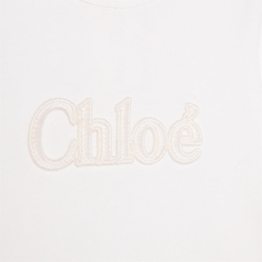 Baby Long-Sleeve Shirt with Chloe Logo