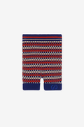 Baby striped tuck stitch cotton bermuda