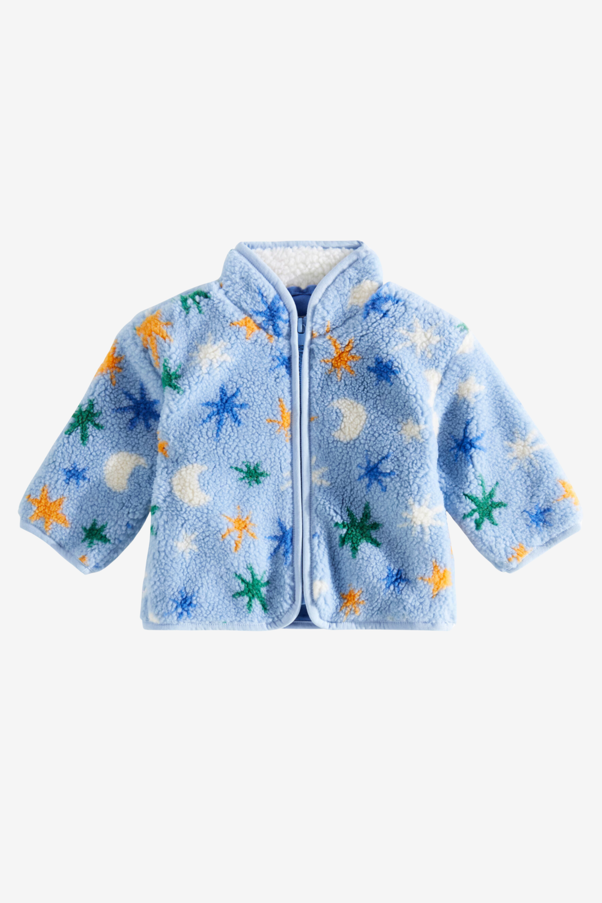 Moon and stars pattern fleecejacket