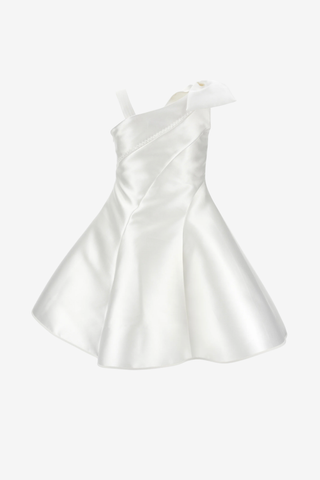 One-Shoulder Satin Dress