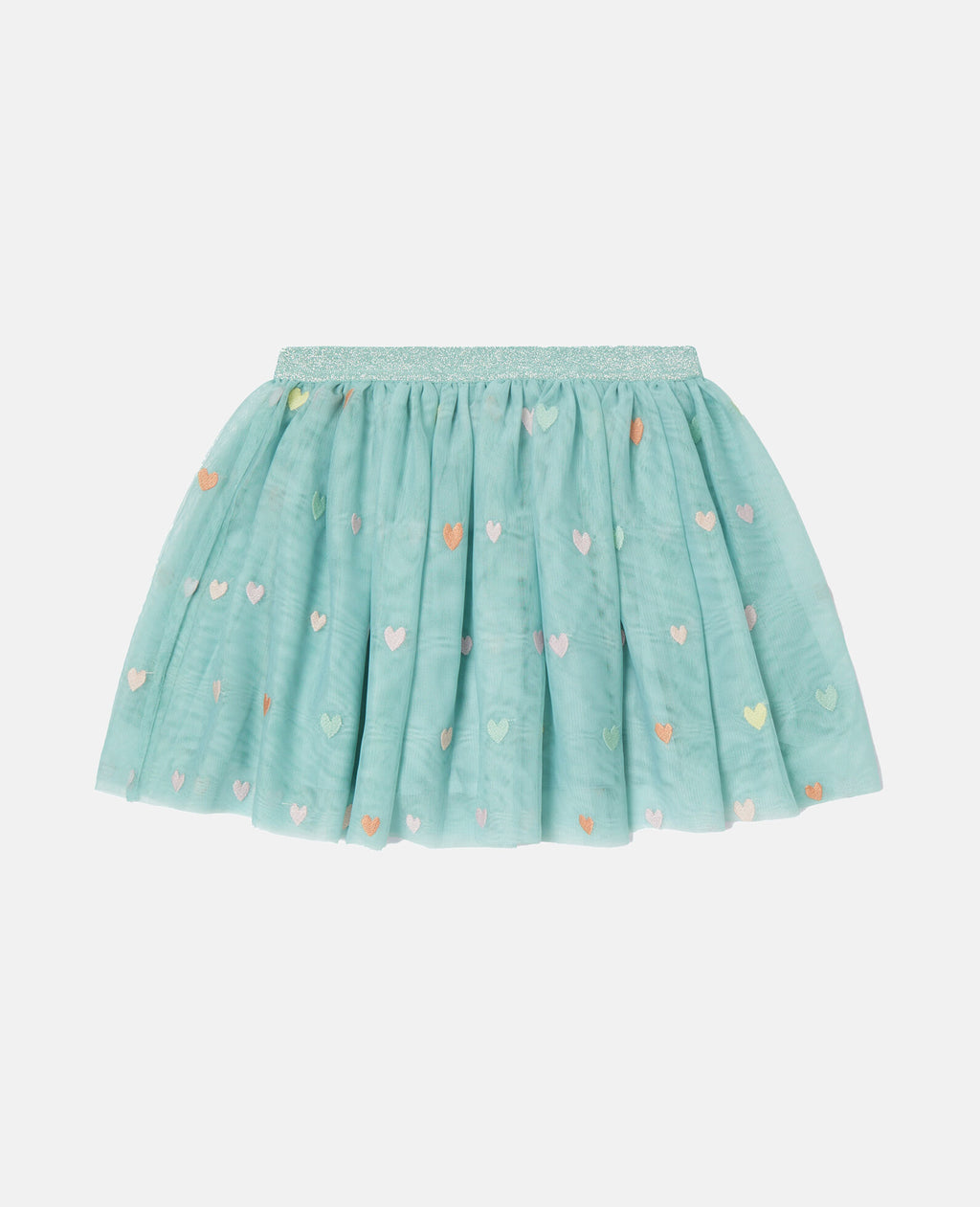 Kids Tulle Skirt Embroidered Hearts