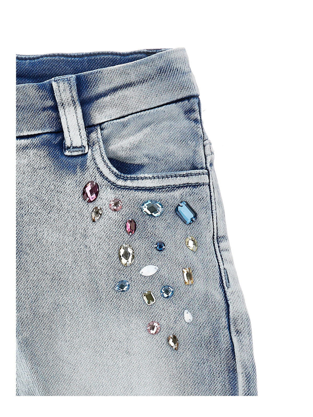Jeans mit Strass und Kristallen