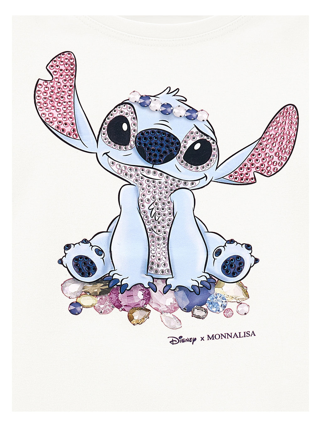 Stitch T-Shirt mit Strasssteinen