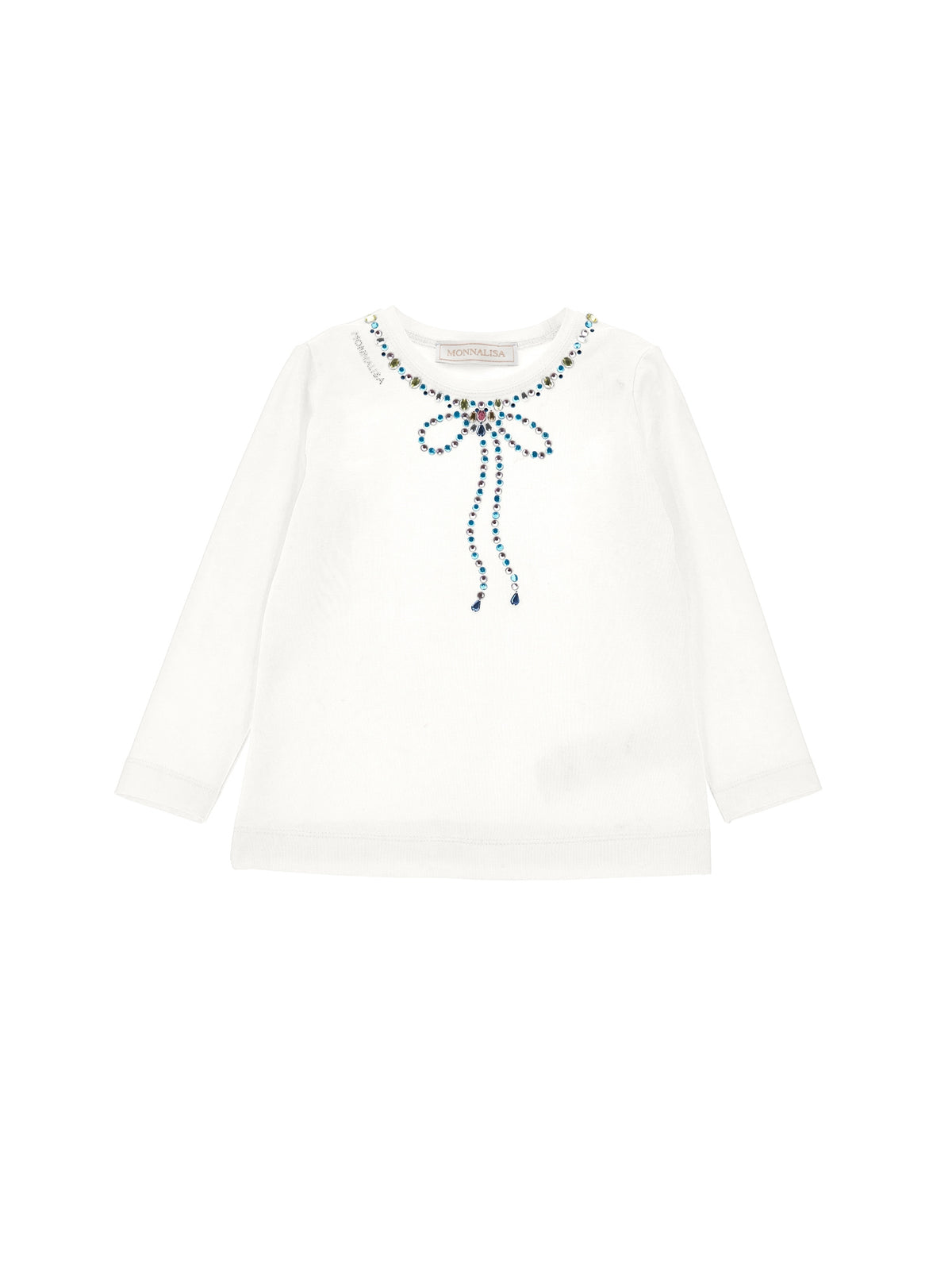 T-Shirt mit Schleife und Strass