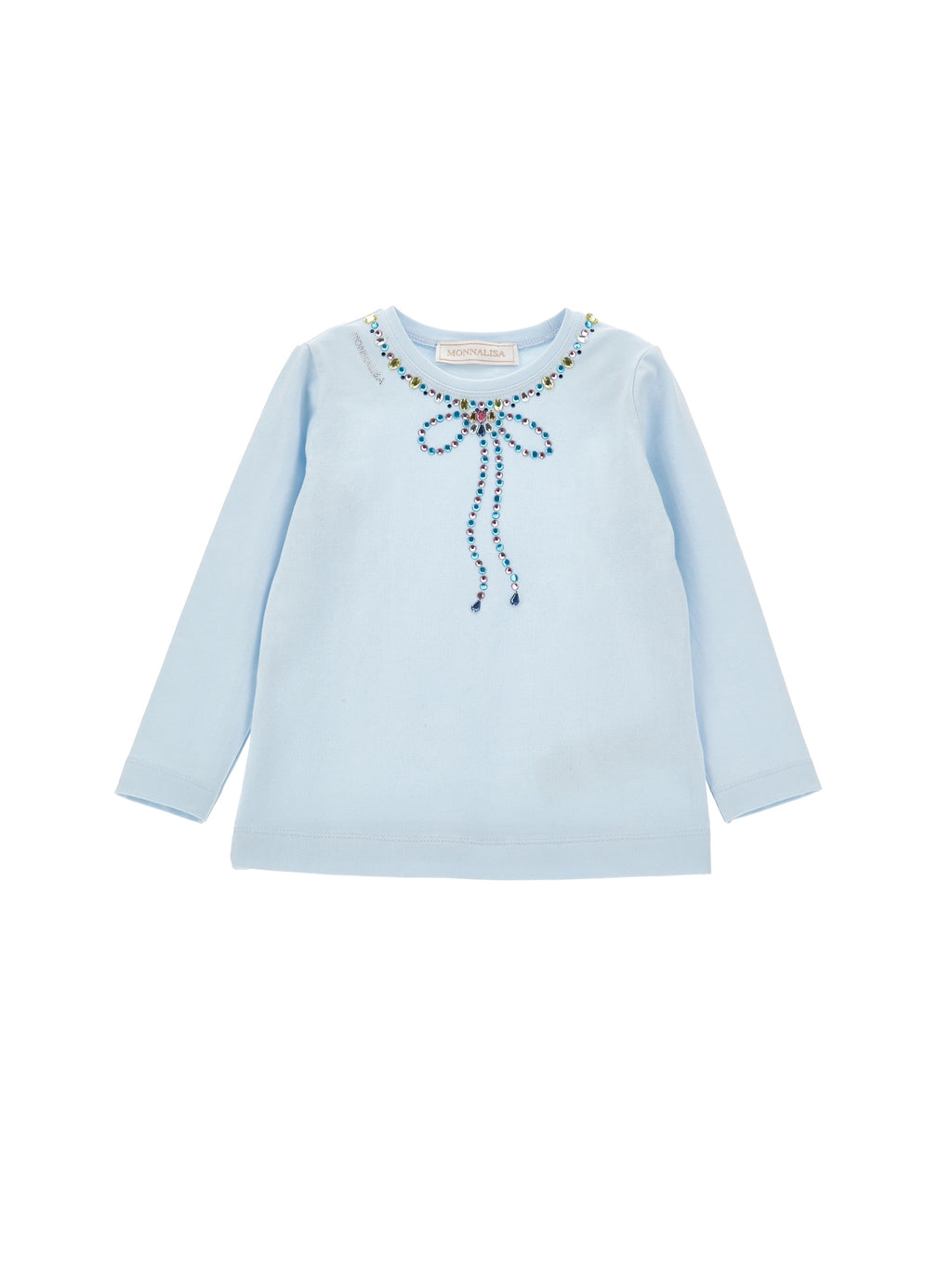 T-Shirt mit Schleife und Strass