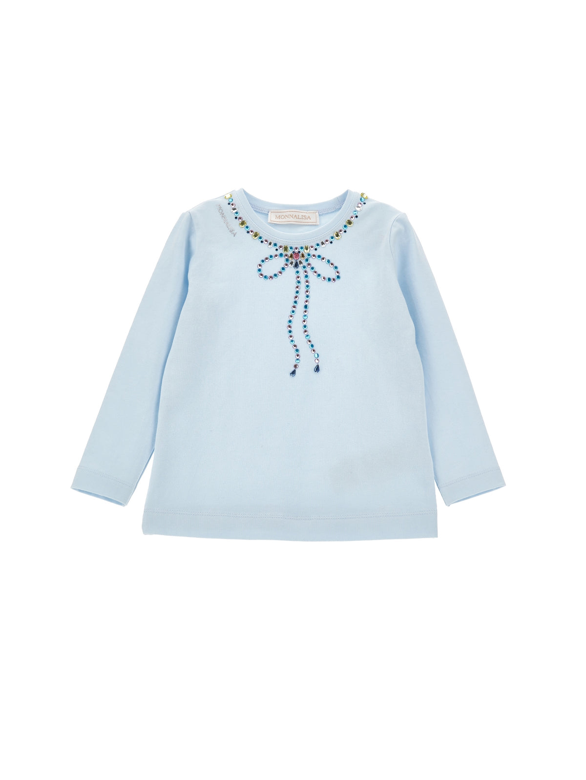 T-Shirt mit Schleife und Strass
