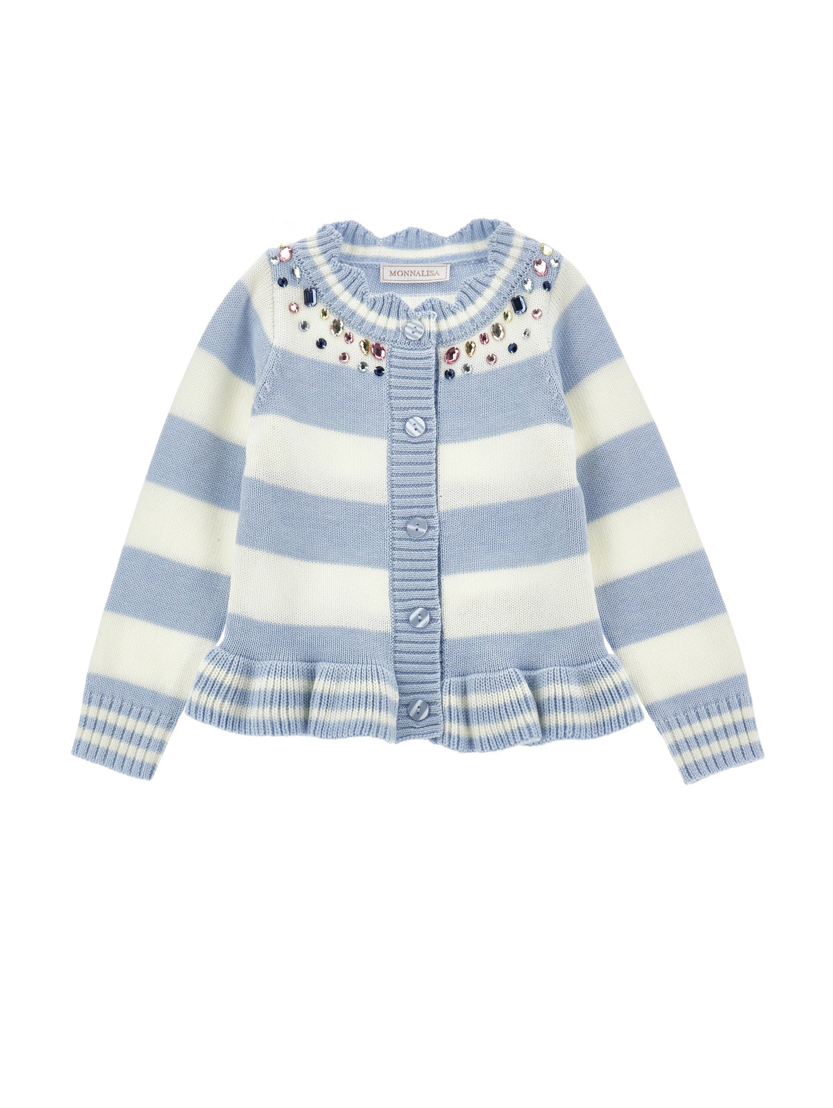 Strickjacke mit Strassstreifen