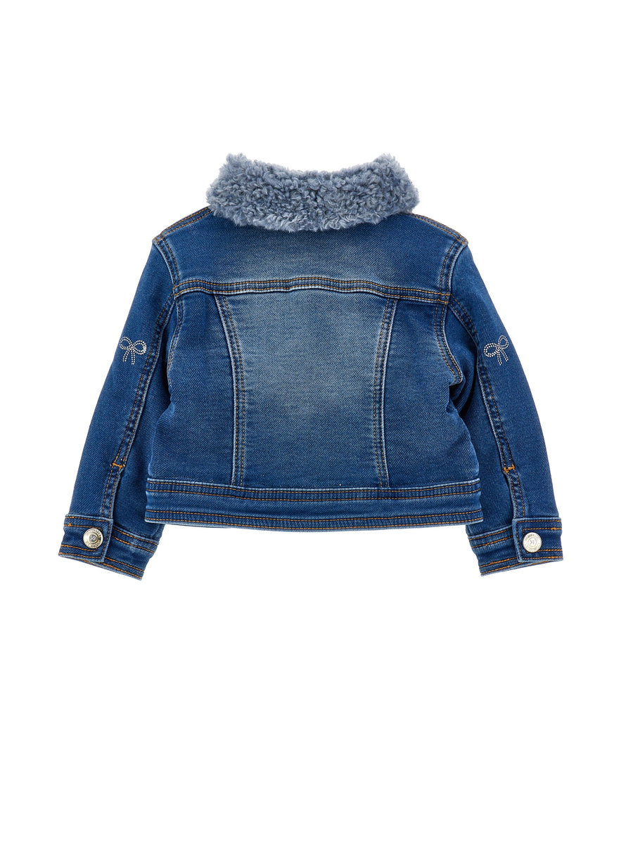 Jeans Jacke mit Strassschleifen