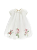 Embroidered floral tulle dress