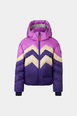 Kids Ski Down Jacket Maddy in Violet/Beige