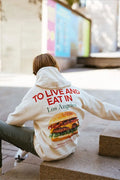 Burger Print Hoodie