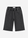 Washed black cropped jeans