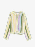 Indra Striped Crochet Cardigan