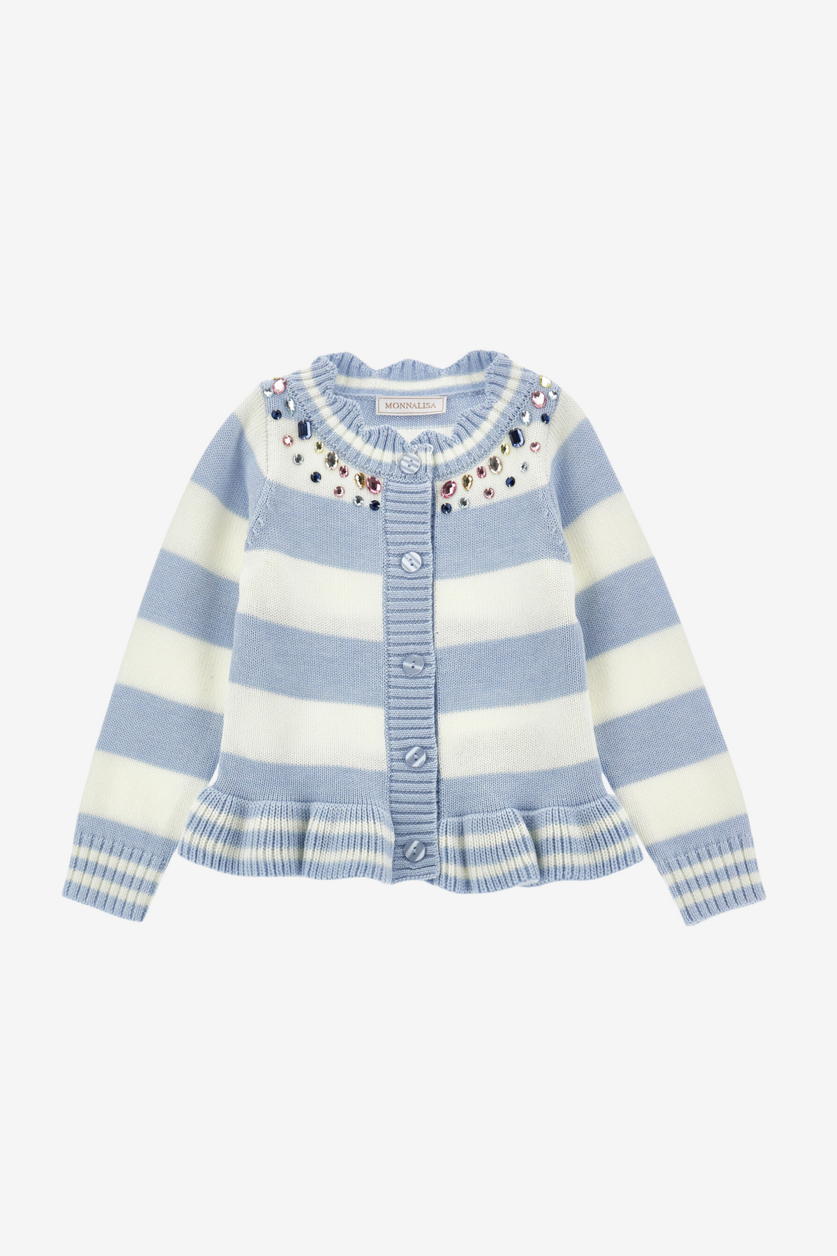 Strickjacke mit Strassstreifen