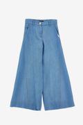 Wide-Leg Denim Pants