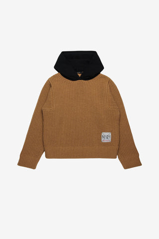 Pullover mit Kontrastkapuze