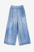 Light Blue Wide-Leg Trousers