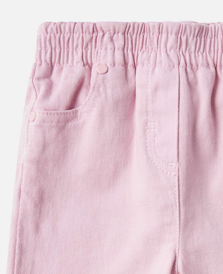 Baby Pants Purple with Scalloped Hem