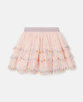 Tulle Skirt with Colorful Star Embroidery