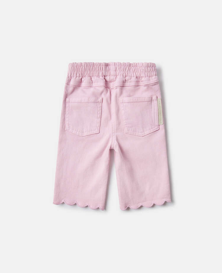 Baby Pants Purple with Scalloped Hem