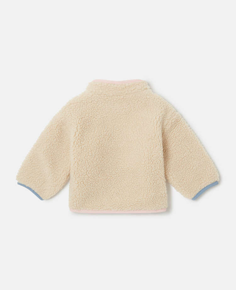 Embroidered fleece with dove
