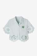 Broderie Anglaise Cropped Shirt