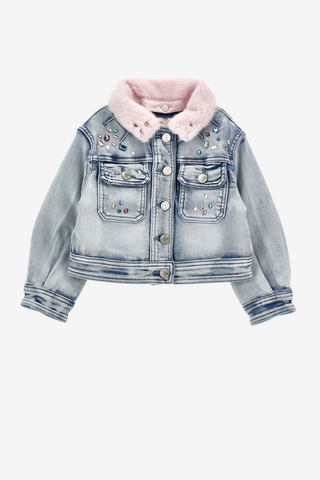 Pelzjacke mit Strass
