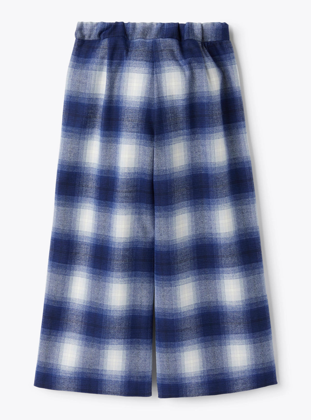 Checked techno-wool palazzo pants