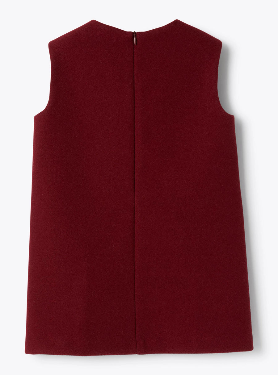 Techno-wool pinafore dress