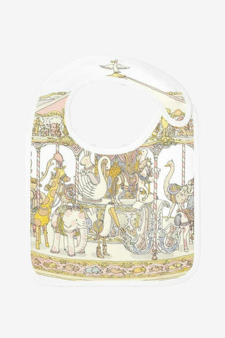 Satin bib - Carousel Pink