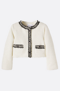 Decorated tweed jacket