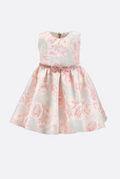 Floral Mikado dress with bow