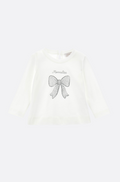 Rhinestone bow T-shirt