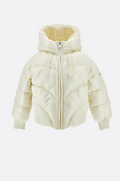 Hooded zip-up bomber jacket