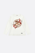 T-shirt with flowers and sequins