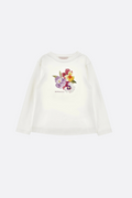 Longsleeve with rhinestone flowers