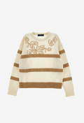 Floral-Embroidered Sweater